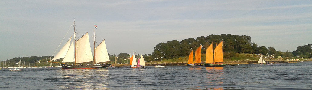 Parade de la Semaine du Golfe depuis Port-Blanc