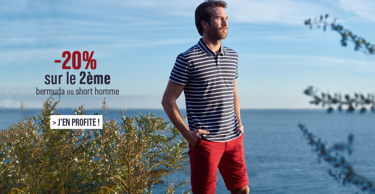 Votre deuxième bermuda ou short à -20%