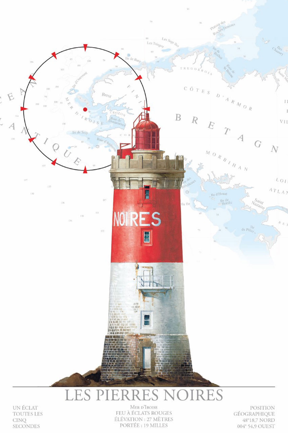 - - Serviette PIERRES NOIRES PHARE