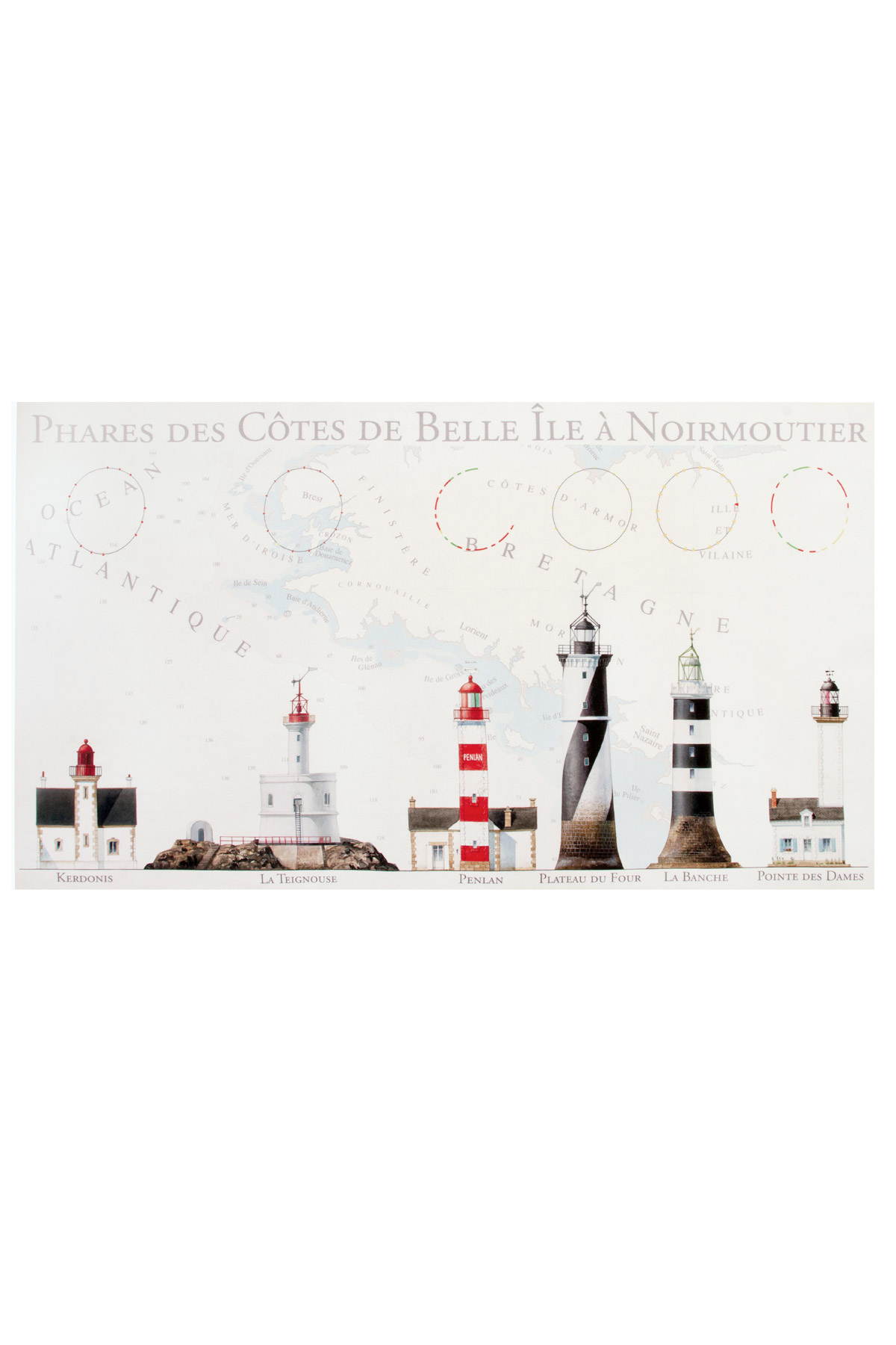 - - Serviette BELLE-ILE-NOIRMOUTIER PHARES