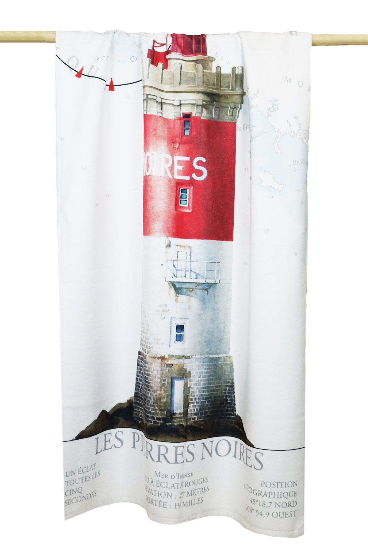 - - Serviette PIERRES NOIRES PHARE